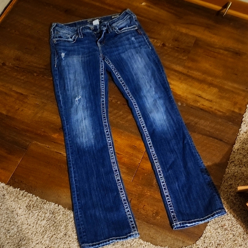 Silver Jeans Blue Flare Wide Leg Jeans